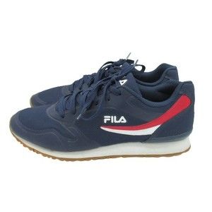 Fila Mens Size 12 Forerunner 18 Casual Sneakers Navy Blue Lace Up Shoes Walking